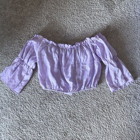 Ruffled Crop Girls Blouse - Picture 2 of 7